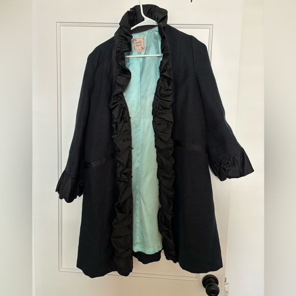 Nanette Lepore Navy Dress Coat - Picture 1 of 4